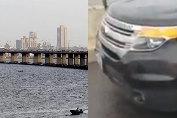 Lady jumps into lagoon at third mainland bridge (Video)
