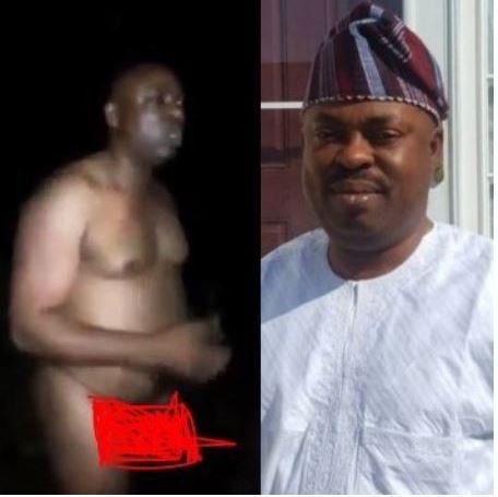 SHOCKING!! APC Lawmaker, Hon Owoeye Caught Bathing At A Market In Osun State Ahead Of Election (Watch Video)