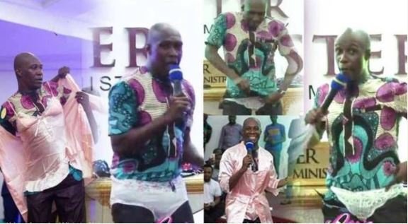 Pastor Wears Female Panties In Church To Lecture Married Women (Photos)