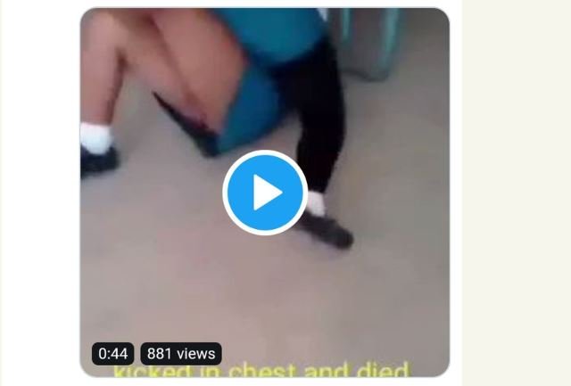 OMG!! Student Dies After Being Kicked In The Chest By Fellow Student (Graphic Video )