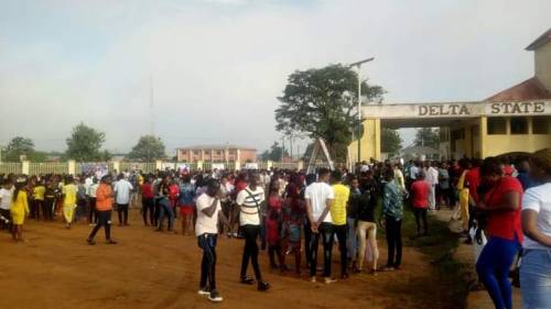 Delta Polytechnic Students Protest COVID-19 Fee