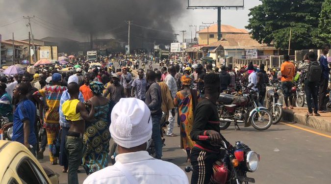 Pandemonium As Okada Riders, Security Personnel Clash In Ibadan (Video)