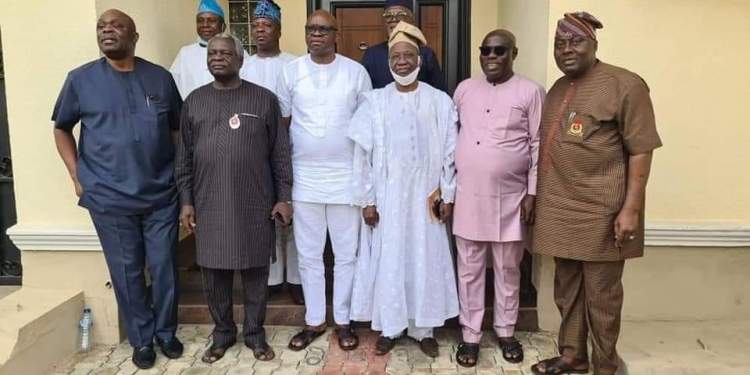 South West PDP Crisis: Oyinlola, Saka Balogun Meet Fayose, Others in Ibadan