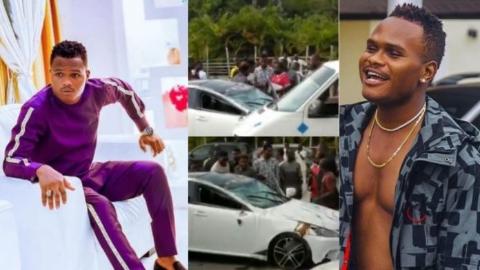 Instagram comedian Oluwadolarz involved in a car accident Video