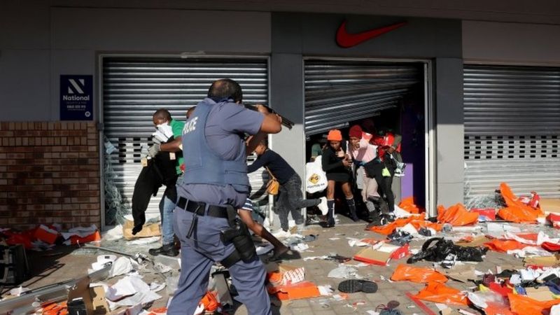 Looting in south africa today