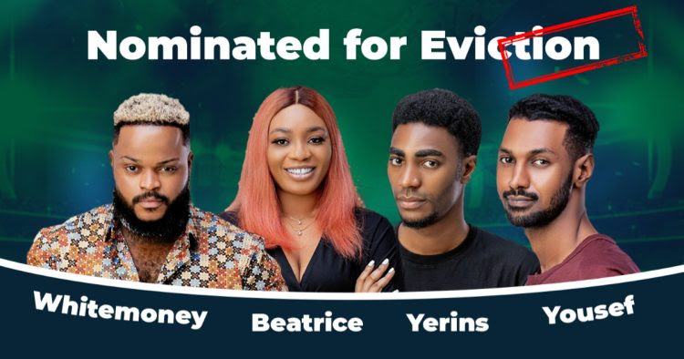 BBNaija Whitemoney Beatrice Yerins and Yousef Up For Eviction