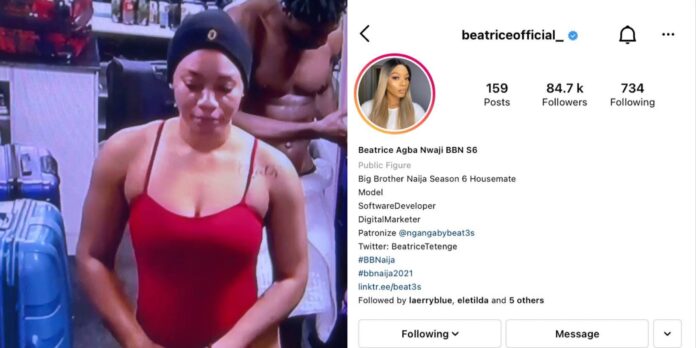 Beatrice BBNaija Instagram Verified