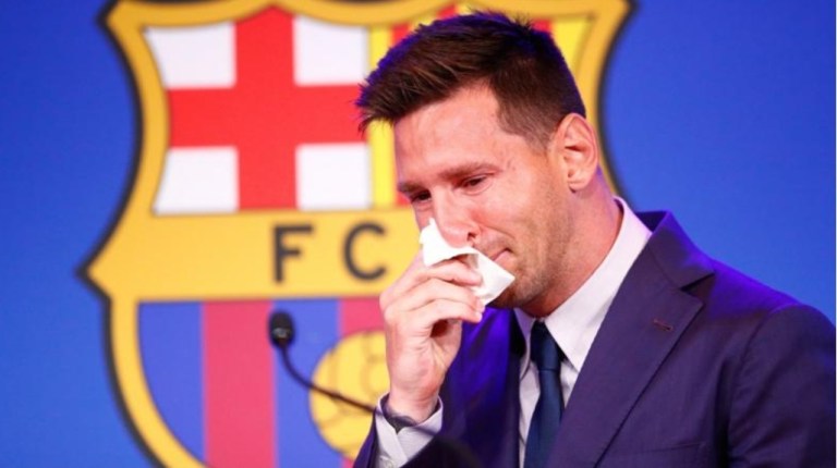 Messi in tears as he confirms depature from Barcelona after years
