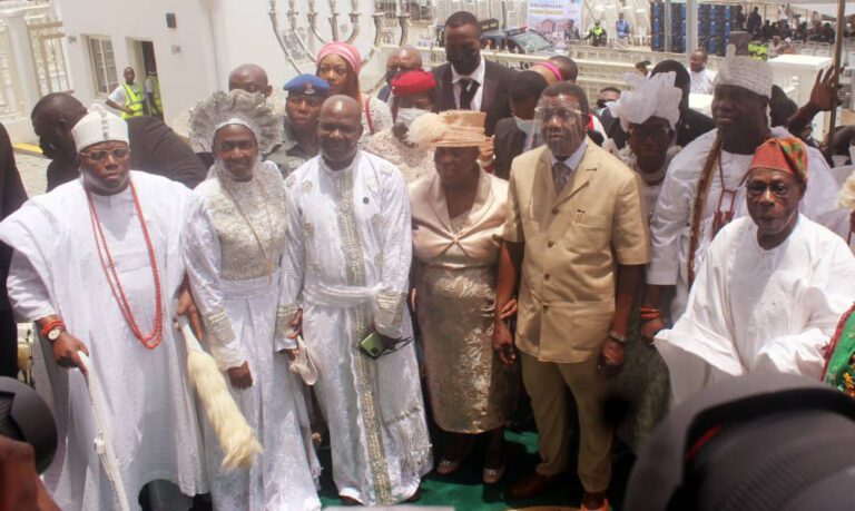 Esther Ajayi New Church Obasanjo Adeboye Ooni in attendance as Esther Ajayi unveils cathedral in Lagos