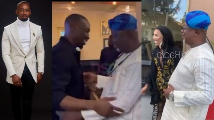 #BBNaija: Checkout the emotional moment Saga and Nini meet Saga’s dad (WATCH)