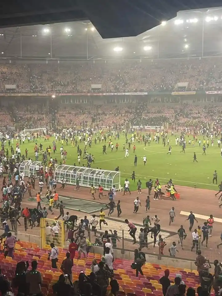 Nigeria Vs Ghana Match Moment Nigerians destroying 60 000 capacity stadium in Abuja Watch
