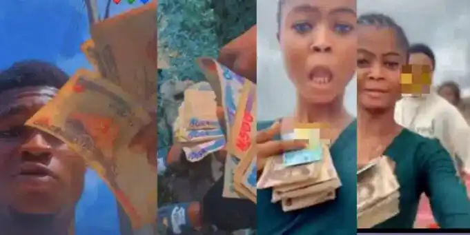 Ekiti Decides: Nigerian Youths Celebrate; Show Off Huge Cash After Successfully Selling Their Votes [Video]