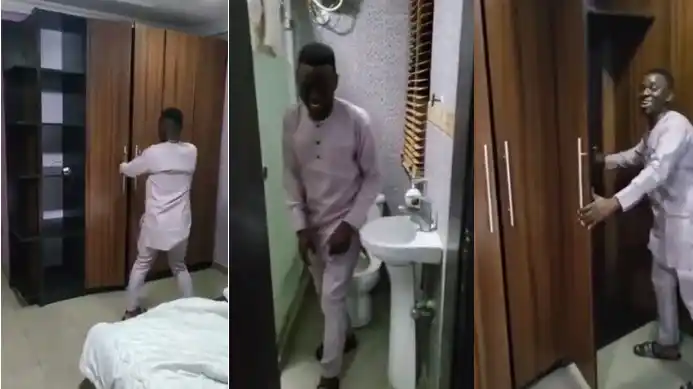 Bathroom Inside Wardrobe At Hotel In Ibadan