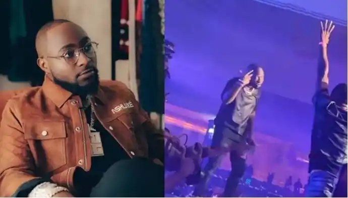 Davido Fumes At Overzealous Fan Who Tried To Join Him On Stage