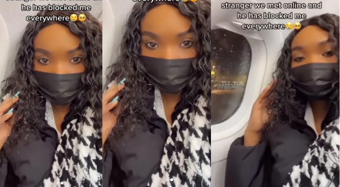 Lady Traveling To Meet Stranger Discovers Mid Flight That She’s Been Blocked