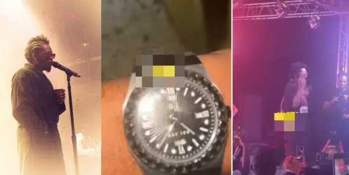 Olamide Gifts Fans Wristwatch