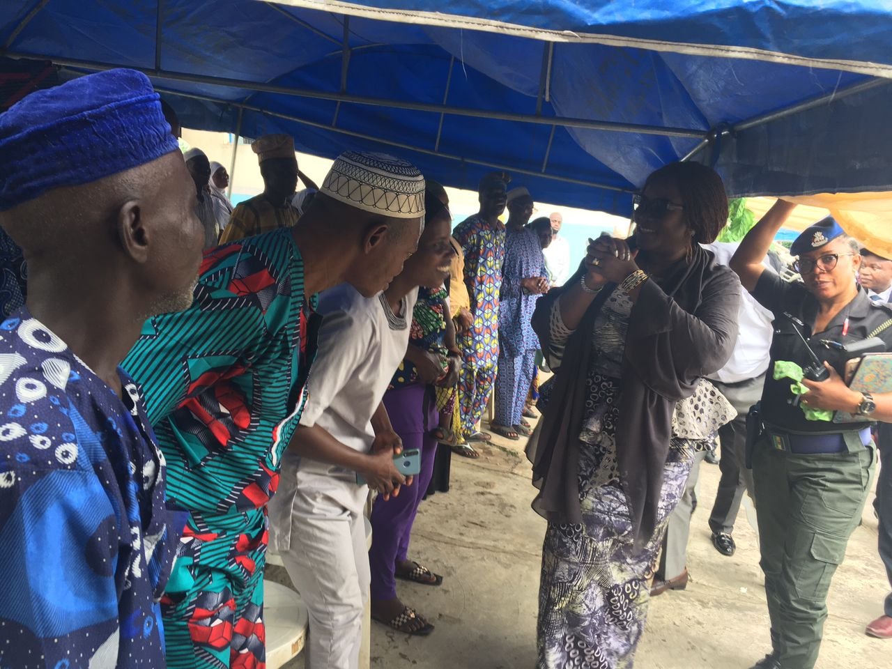 Oyo State SSG, Olubamiwo Adeosun with some of the enrollees