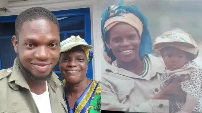Corper shares adorable throwback with mum