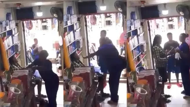 Moment vendor falls unconscious and robbed