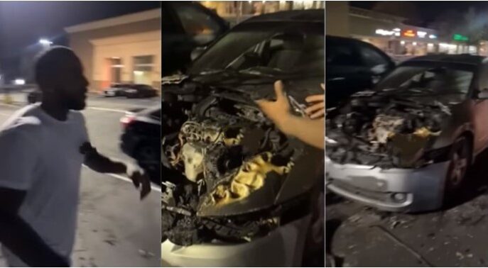Jealous Girlfriend Husband Car Destroyed
