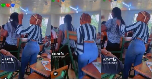 100 Level Student fight over chairs