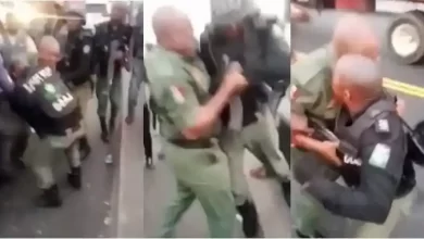 Soldier Police Fight Lagos