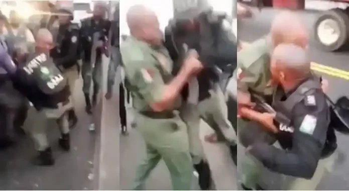 Soldier Police Fight Lagos