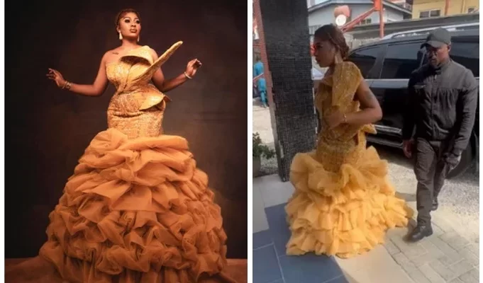 BBTitans S1: Olivia Shows Up For Media Rounds In Dress Worth Over N1.8m