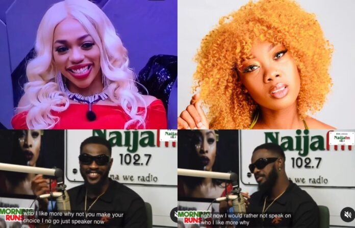 BBTitans: Yemi Responds After Being Asked Who He Likes More Between Khosi and Blue Aiva (Video)