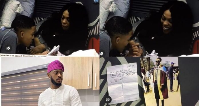 BBTitans S1: Before His Eviction, Yemi Drops A Letter For Khosi With His Picture In It And Asked Yvonne To Deliver It To Her (Video)
