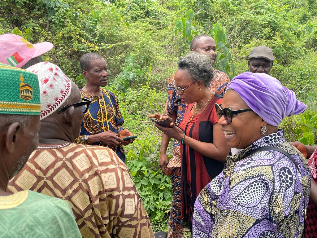 Tolulope Akande-Sadipe during a visit to the site