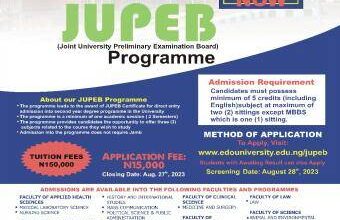 Edo University JUPEB Admission