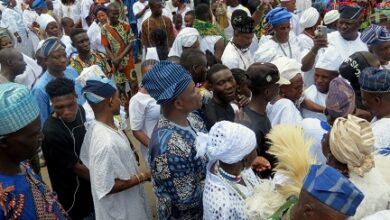 Oyo Commissioner of culture &toursim, Wasiu Olatubosun among Sango worshippers