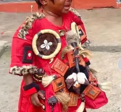 little girl dresses like native doctor