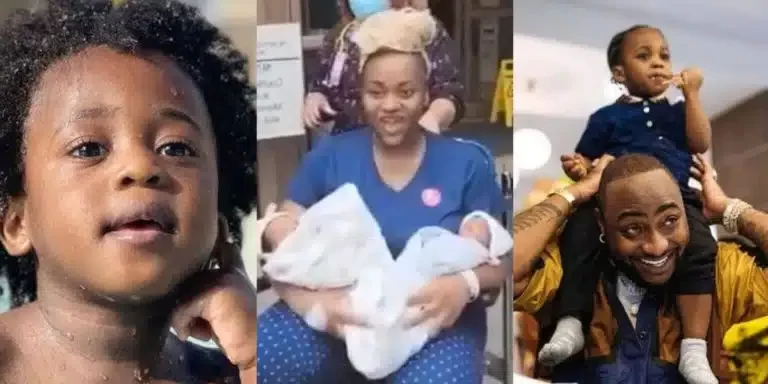Davido shares details about newborn twins