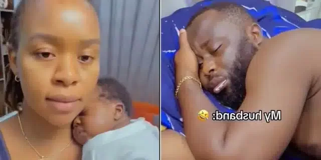 Nursing Mother Husband Baby Sleep