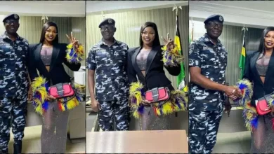 Tacha ‘s outfit to meet the Commissioner of Police