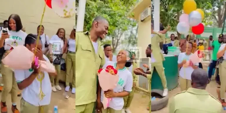 proposes to girlfriend at Abuja NYSC camp