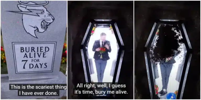 man buries himself alive for 7 days in coffin