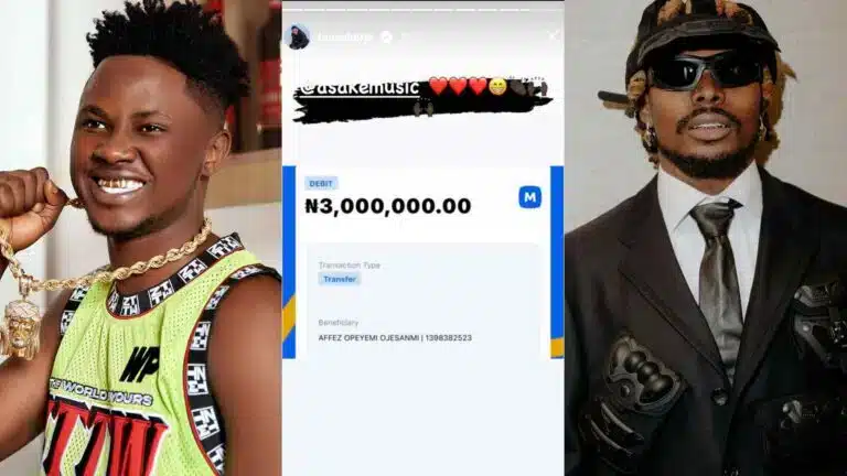 “Meters Just Dey Fly Around” – TikToker Salo Overjoyed as Asake Gifts Him 3 Million Naira