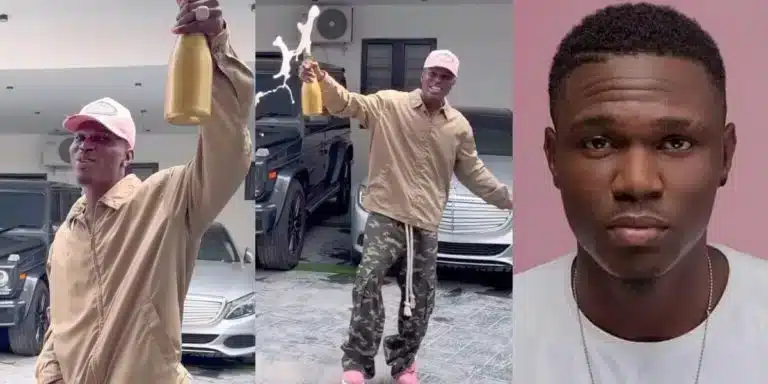 “If e easy, go run am” – Nigerian singer, Spyro pops a bottle as he bags the ‘Most Viewed Afrobeat Music Video’ on YouTube in 2023