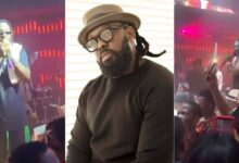 Timaya conducting praise and worship