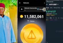 Nigerian man celebrates earning $300 from Notcoin tapping