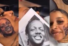 lady gets permanent tattoo of boyfriend’s face