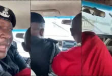 Lady jumps out of moving car