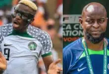 Osimhen fires at Finidi George